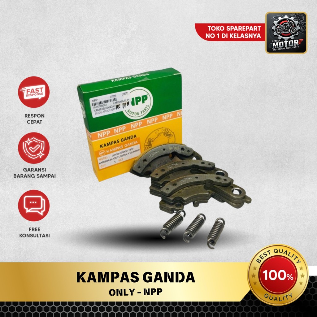 Kampas Ganda ONLY KHARISMA, SUPRA X 125  NIPPON PARTS NPP