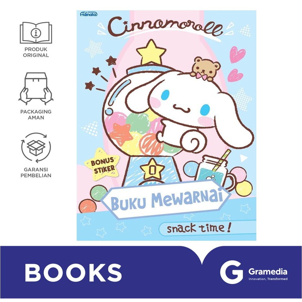 

Cinnamoroll Buku Mewarnai Snack Time
