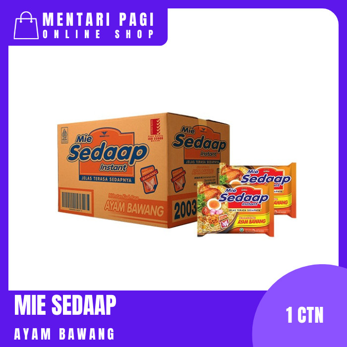 

Sedaap Mie Instan Ayam Bawang 70 gr - 1 Dus (Isi 40 pcs)