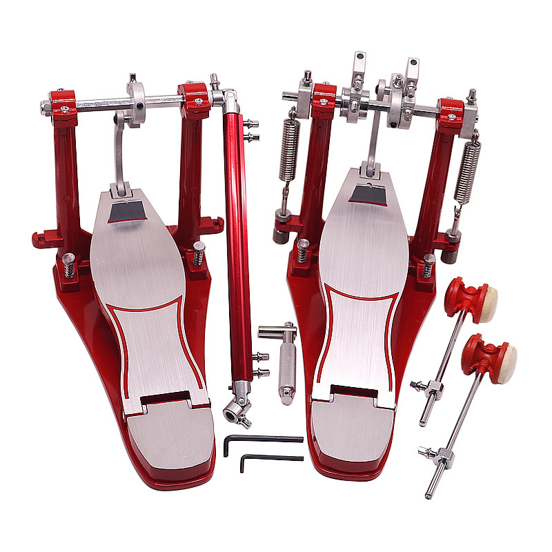Hot Sale Double Direct Drive Drum Pedal Bass Drum Pedal Double Chain Drive Pedal Set Drum Foot Pedal