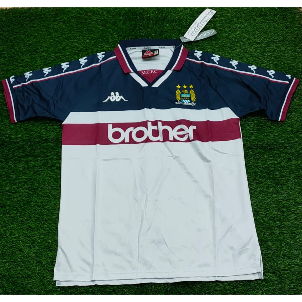 JERSEY BAJU BOLA RETRO VINTAGE MANCHESTER CITY AWAY 1997/1998