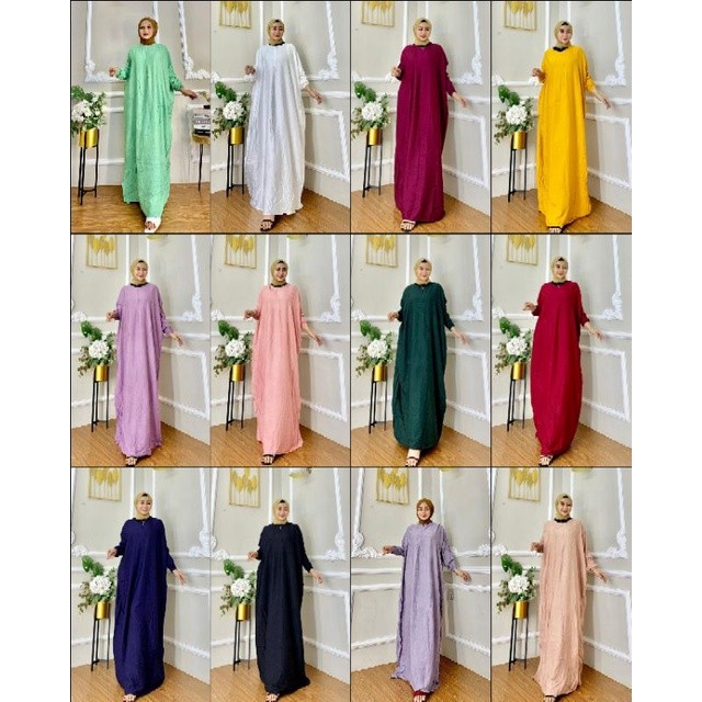ORI 100% KAFTAN POLOS TWILL/ BAJU KELELAWAR/KAFTAN WANITA/KAFTAN DRESS