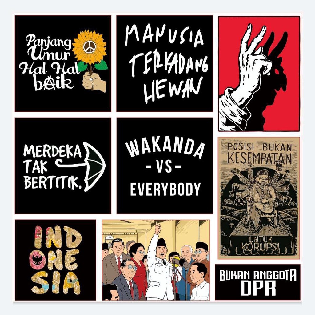 

Stiker Pack Indonesia Pride Everybody Politik Vintage Sticker