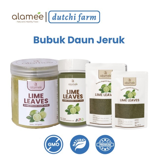 

ALAMEE Daun Jeruk Bubuk Lime Powder Bumbu Dapur Instan Organik Murni Asli Tanpa Campuran Dutchi Farm