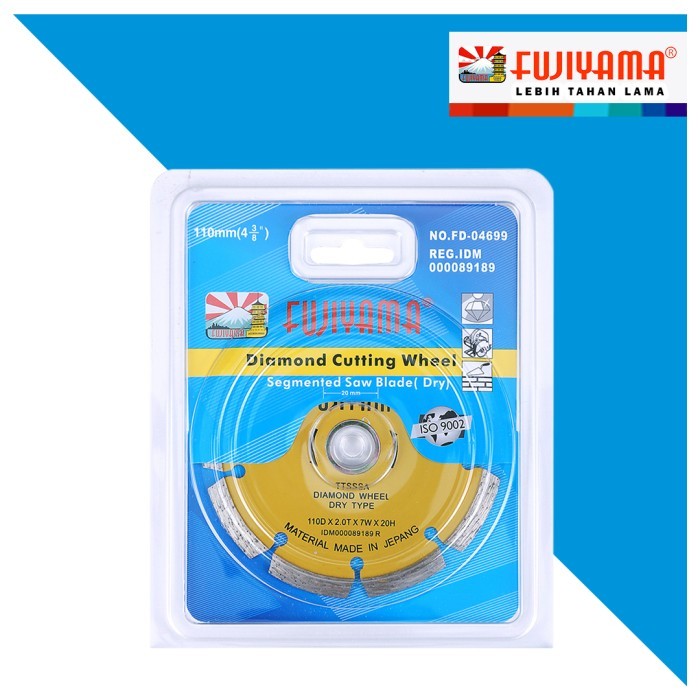 FUJIYAMA Mata Gerinda Pisau Potong Diamond Wheel 4 Inch Dry - Untuk Beton, Keramik, Ubin, dan Batu A