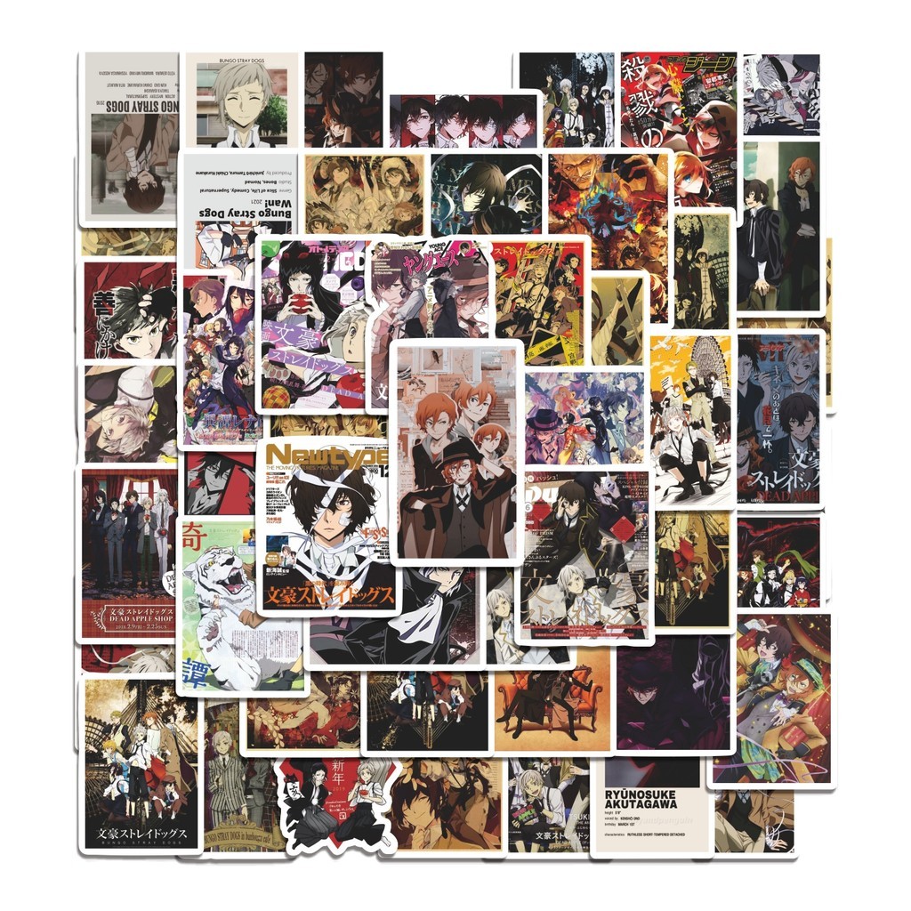 

COD 50 Pcs Stiker Poster Bungo Stray Dogs Lucu Anti Air Untuk Dekorasi Notebook Sepeda Skateboard Handphone