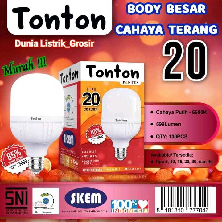 Lampu Led Tabung TONTON 20w Led Murah Led Terang Capsule Lampu, Grosir Murah