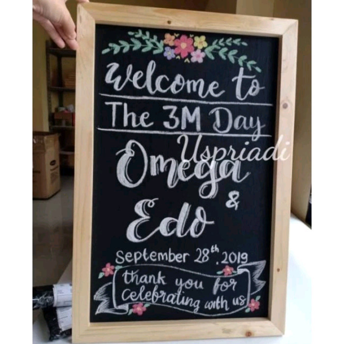 

Blackbroad Papan Tulis Kapur Kapur+Stand | Papan Tulis Cafe | - Papan T45