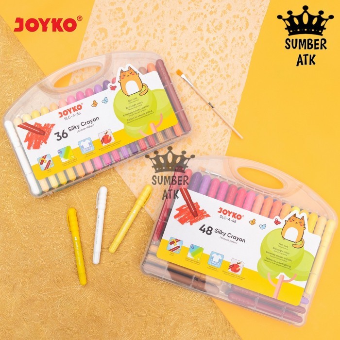

Silky Crayon Krayon Halus Joyko SLC-A Warna 12 dan 24 COLOR - 36 WARNA