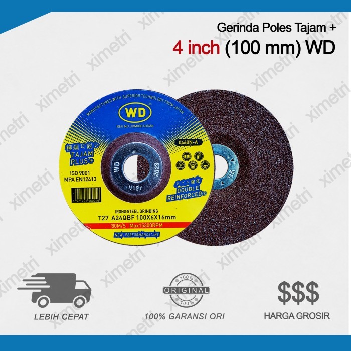 Mata Batu Gerinda Poles WD 4" / 4 inch x 6 mm Tajam Plus