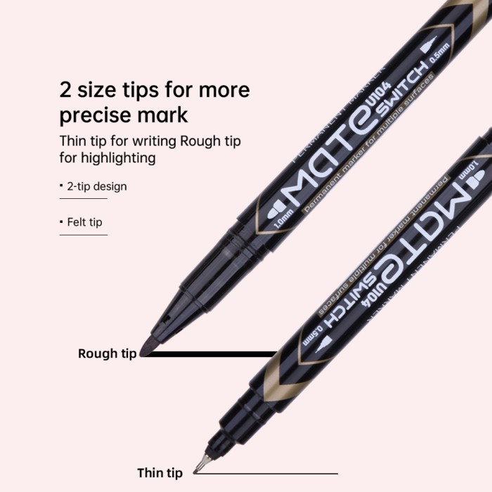 

Deli Spidol Permanen Dual Tip 0.5mm / 1.0mm Tidak Beracun EU104X0 - Biru, 12 pcs