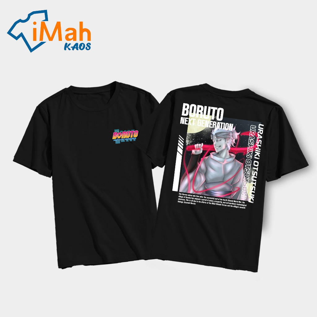 Housemith - KAOS ANIME BORUTO [ Urashiki Otsutsuki ] - Kaos Anime BORUTO Pria & Wanita | Kaos Distro