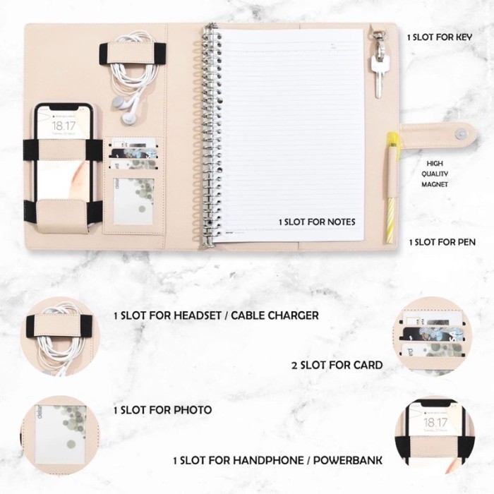 

[BIG SALE] Binder A5 Custom Nama / Binder Kantor / Binder Sekolah / Binder Kuliah - Hitam