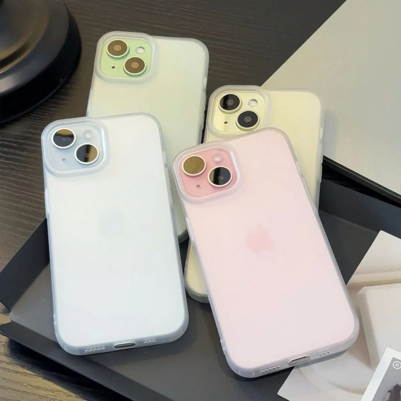Casing Warna Solid Sederhana Kompatibel Untuk IPhone 7Plus 11 13 15 14 12 Pro Max XR X XS MAX 14 15 