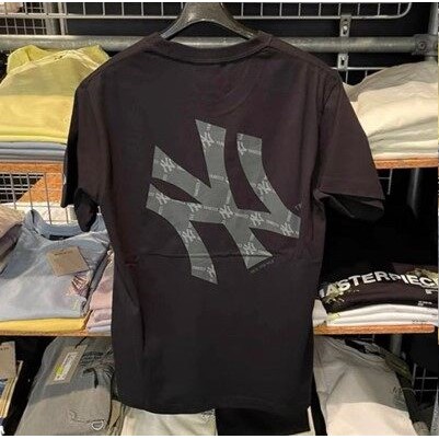 Kaos NEW ERA TSHIRT MLB BIG LOGO NEYYAN BLK BLACK EDITION  - GENUINE