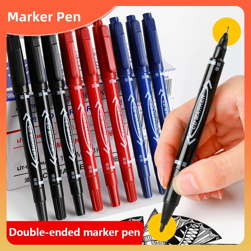 

Small Double-headed Water-based Marker Pen Neutral Painting Stationery