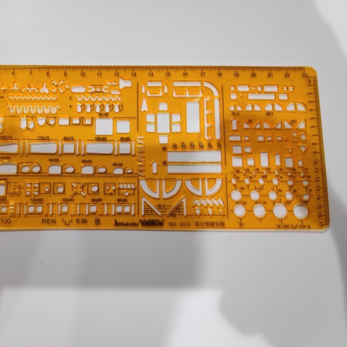 

JSH penggaris/mal arsitek template (4372) 1:100 & 1:200