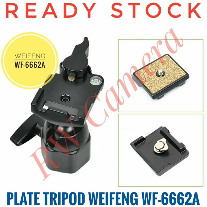 Quick Release Plate FT WF 6662A Excell UFO 260  Plat Dudukan Tripod Weifeng WF6662A WF6662 UFO260 Ex