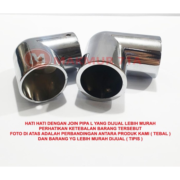 ✨Murah✨ -Join Pipa L Elbow size 1 inch 25mm TEBAL / Sambungan Pipa stainless