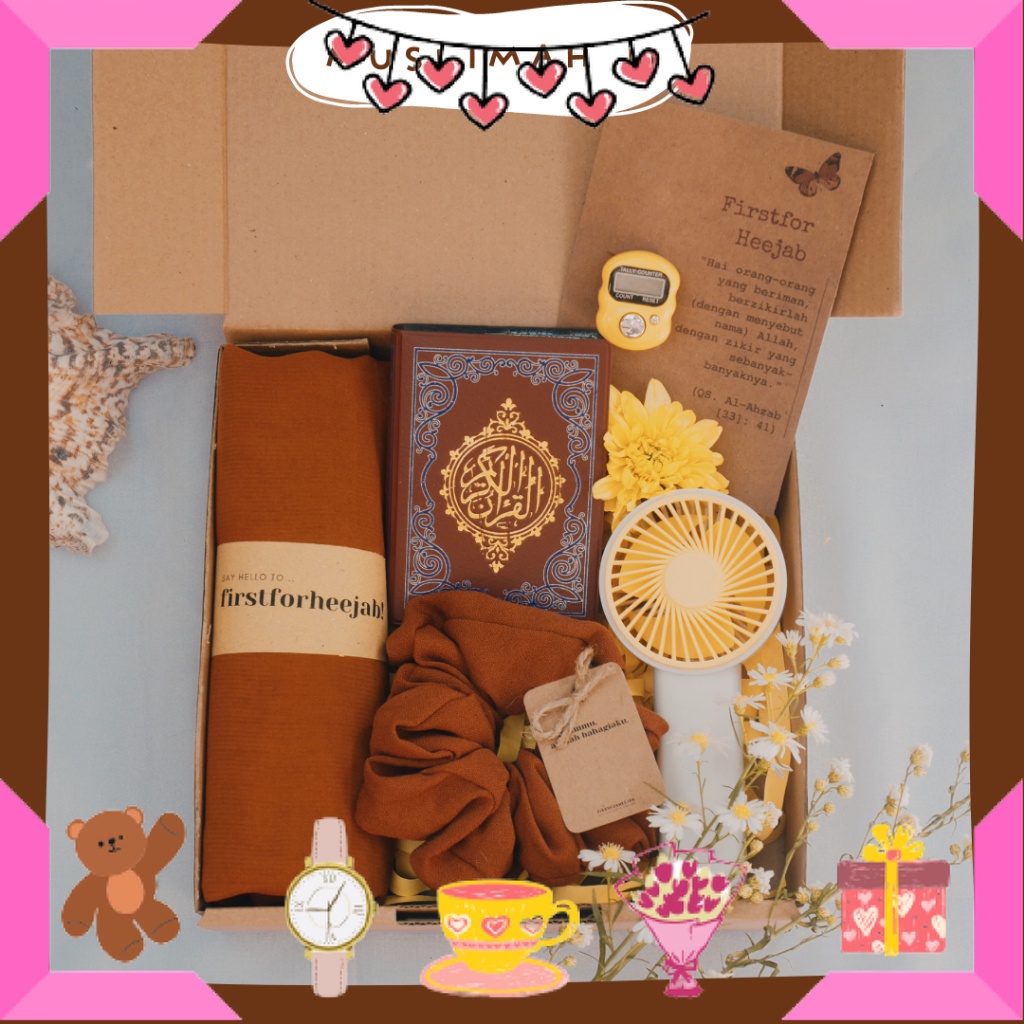 

KADO HAMPERS BAYI ANAK MUDA REMAJA PACAR KEKASIH BIKIN ROMANTIS ANNIVERSERY/ (MUSLIMAH II) Hampers Hijab Aesthetic | Exclusive Gift Box Hijab | Surprise Box Kado Cewek Murah Bella Square Ulang Tahun Wisuda Lebaran Anniversary / ULTAH LAHIRAN WISUDA JADIAN