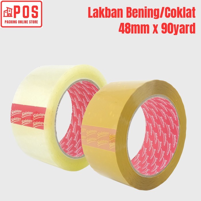 

1 Dus | Lakban Bening / Lakban Coklat 2inch 48mmx100yard | Solatape