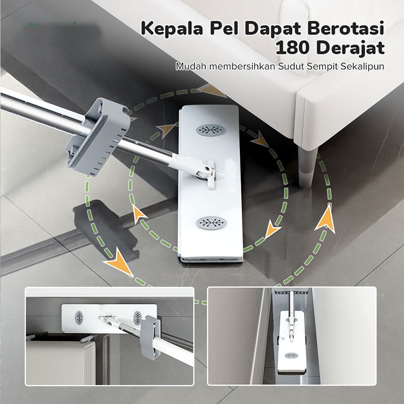 KING Dreams Standing Spray Mop 3in1 Upgradable Alat Pel Semprot Dapat Berdiri Dengan Kain Microfiber