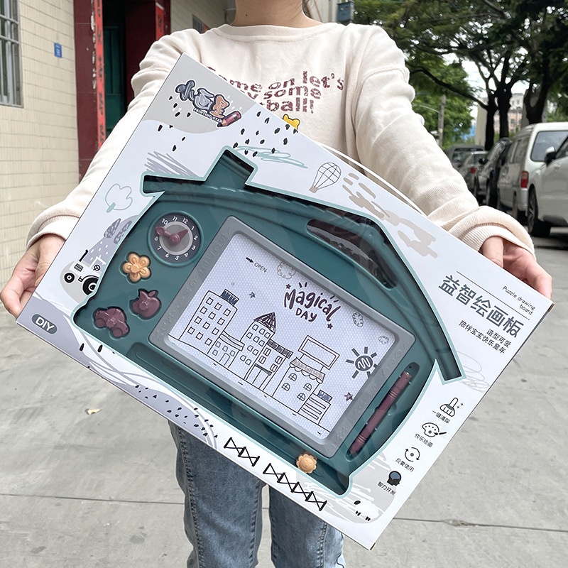 

Mainan Papan Gambar Kecil Magnetik Anak-anak Menggambar Papan Tulis Hitam dan Putih Mainan Papan Tulis Kecil Hadiah Kelas Pelatihan TK