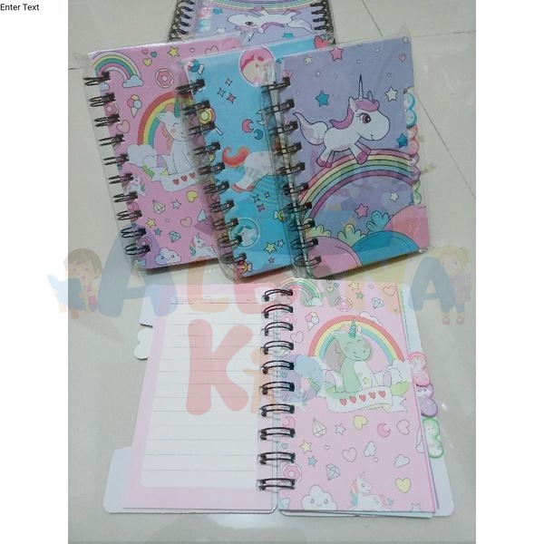 

Notebook Unicorn Smile Buku Diary Spiral Sedang Motif Lucu
