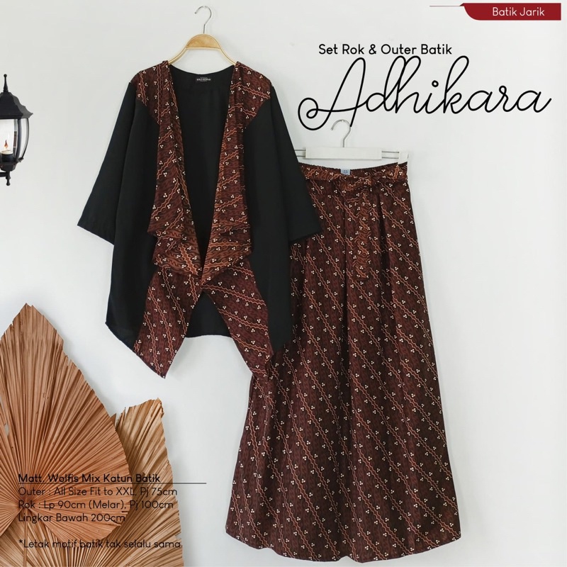 [ORI SVJ] SETELAN BATIK ROK OUTER BLOUSE MODEL TERBARU REMAJA ABG WANITA DEWASA BAJU GAMIS SET KONDA
