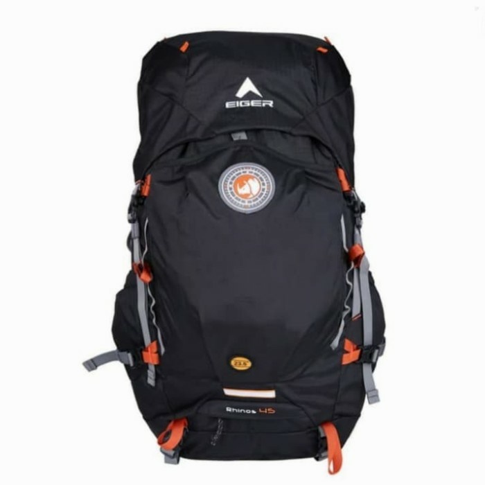 TAS GUNUNG KERIL CARRIER EIGER RHINOS 45L HITAM ORIGINAL - Hitam