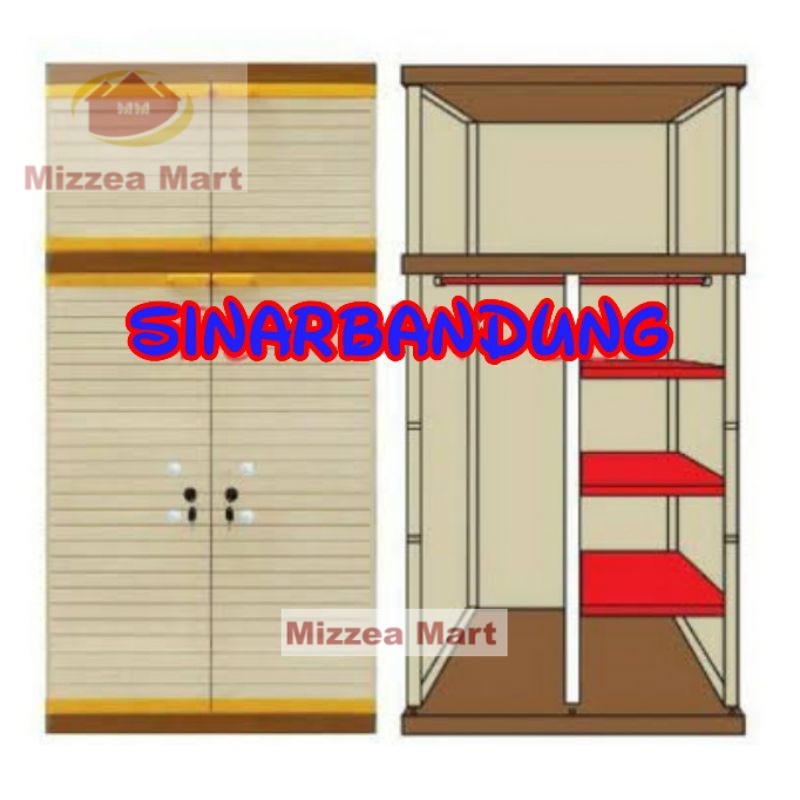 Mizzea Mart LEMARI PAKAIAN PLASTIK GANTUNG CLUB LC LEMARI PLASTIK GANTUNG JUMBO