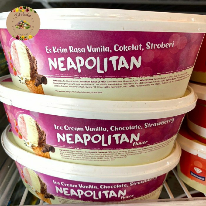 

Es Krim Neopolitano | Es Krim Diamond Rasa Mix Neopolitano 700 ml