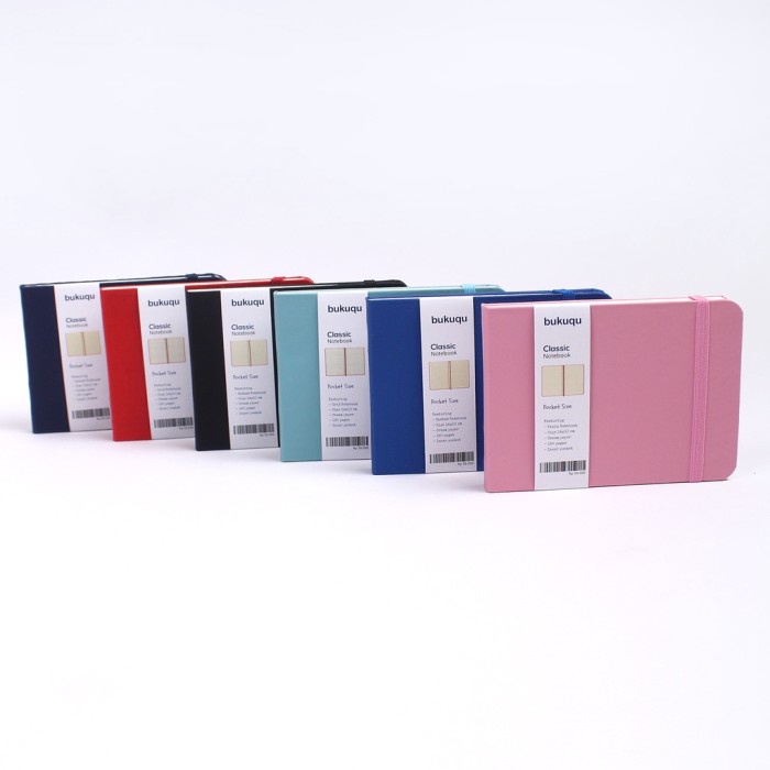 

Bukuqu Landscape Pocket Notebook - Buku Saku Ukuran A6 - Mini notebook - Light Pink, Polos