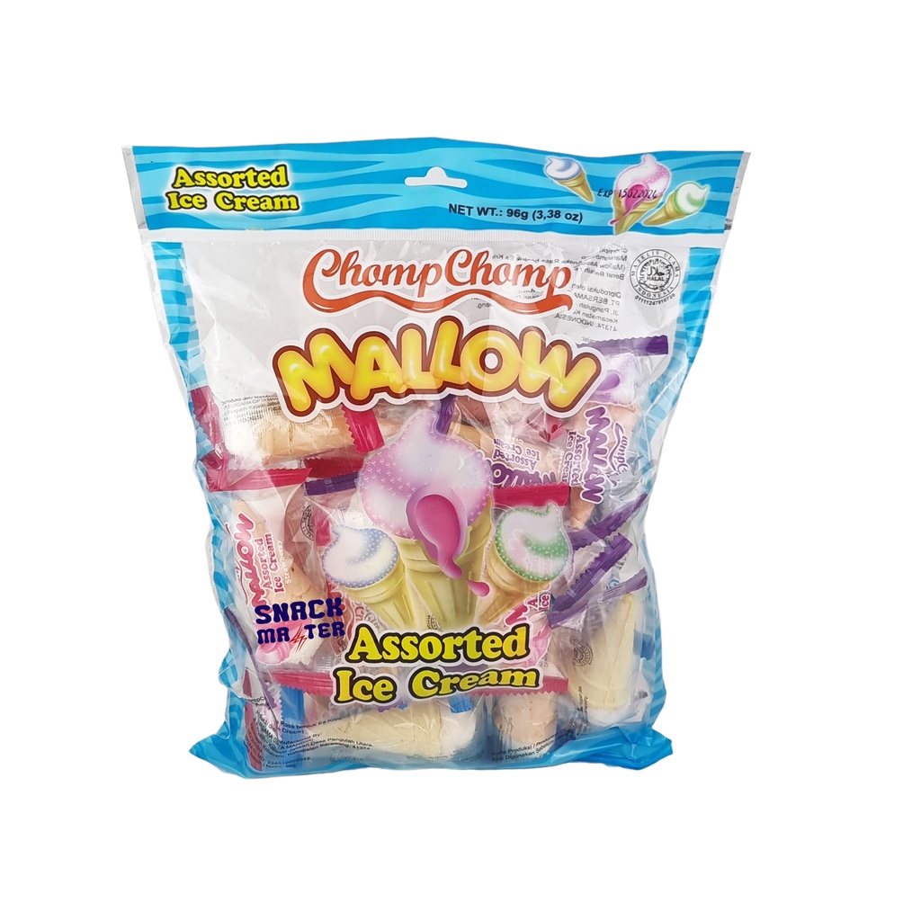 

Chomp Chomp Mallow Assorted Ice Cream Marshmallow - Netto 96 gr