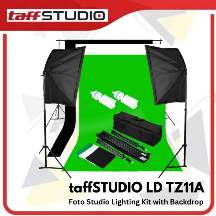 TaffSTUDIO Studio Lighting Kit with Backdrop
