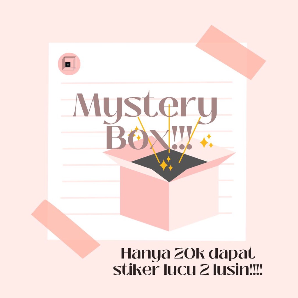 

Mystery Box Stiker Murah Lucu [Thehanscorner]
