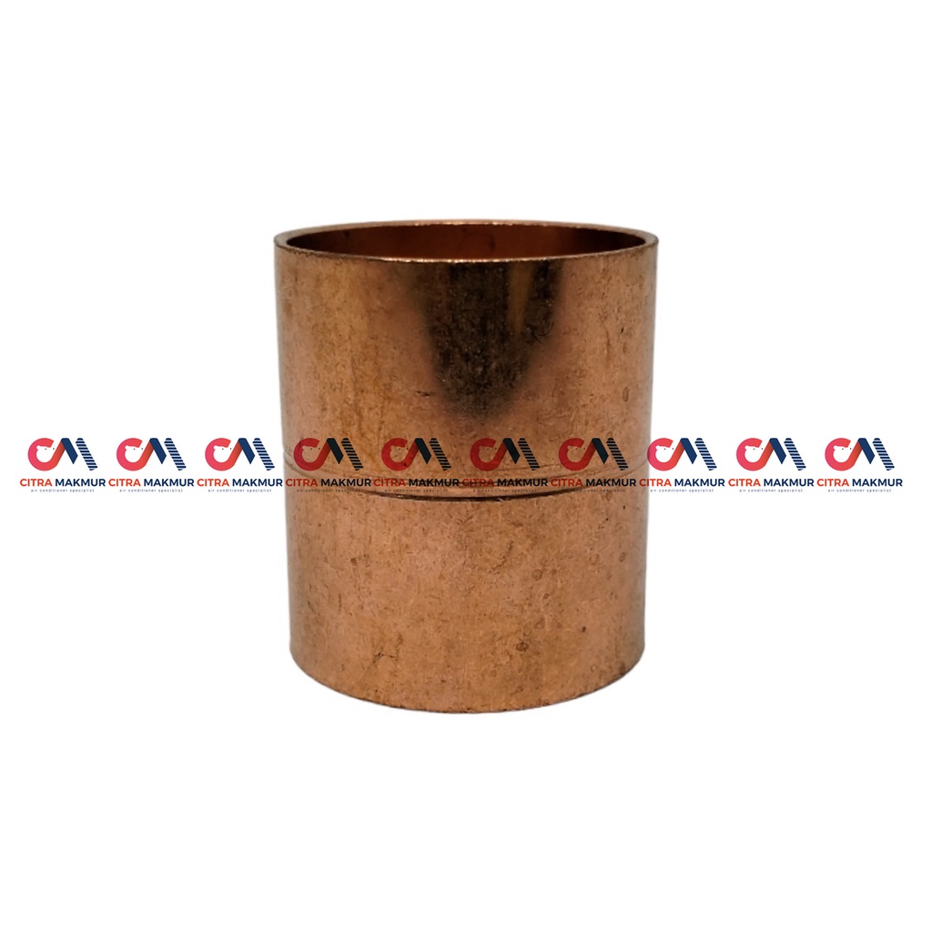 Straight Coupling Shock 7/8 Inch Pipa Tembaga Sok Sambungan Las Fitting Penyambung AC Inci Inchi