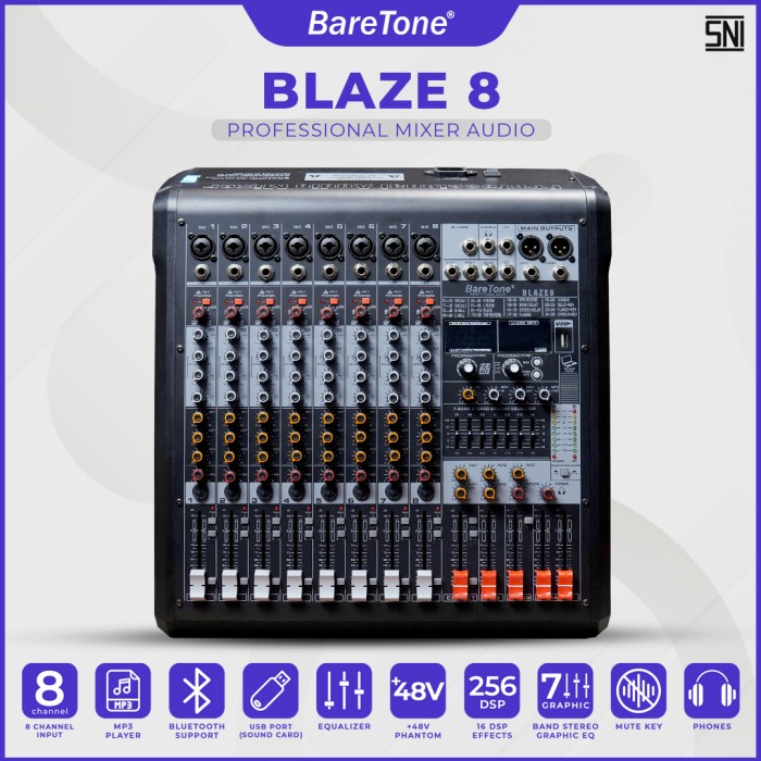 Mixer Audio BareTone BLAZE 8 Professional MIxer 8 channel Original