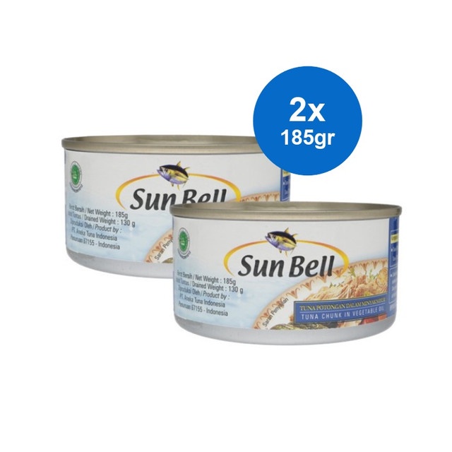 

Sun Bell Tuna Kaleng Dalam Minyak Sayur 185 gr x 2