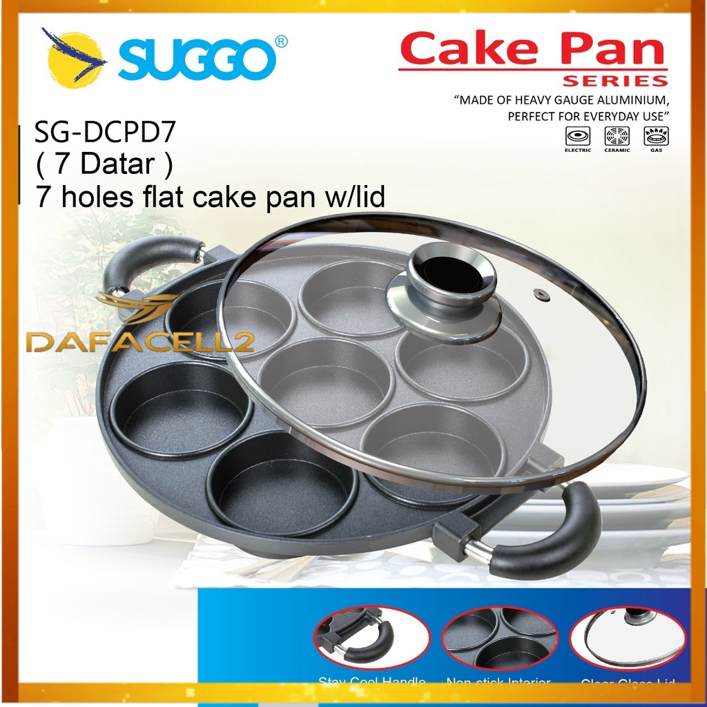 CETAKAN DATAR CAKE PAN SUGGO / CAKE PAN SUGGO 7 LUBANG dan 8 LUBANG / CETAKAN KUE 7 LUBANG / CETAKAN
