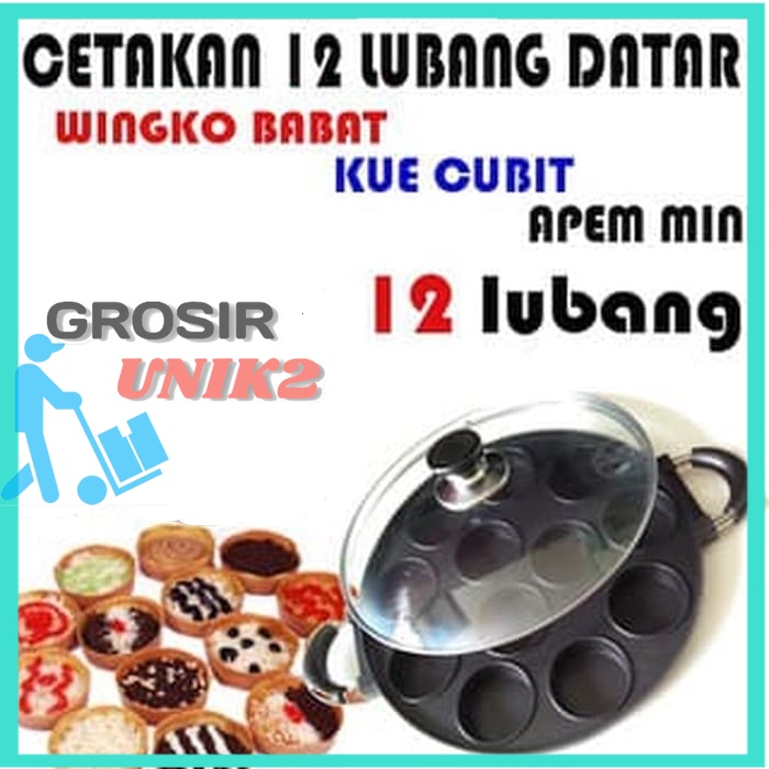 Cetakan Kue 12 Lubang Suggo - Martabak Super Mini Cetakan Kue Lumpur Apem Suggo 12 Lubang