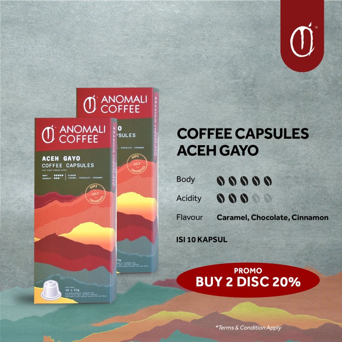 

Anomali Coffee Capsules Aceh Gayo - 1 Pack