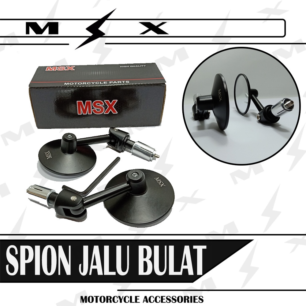 Spion Jalu Spion Bar End  Bulat Msx RacingUniversal Nmax,Aerox,Pcx,Vario,Beat,Mio,Vespa,W175,Xabre,V