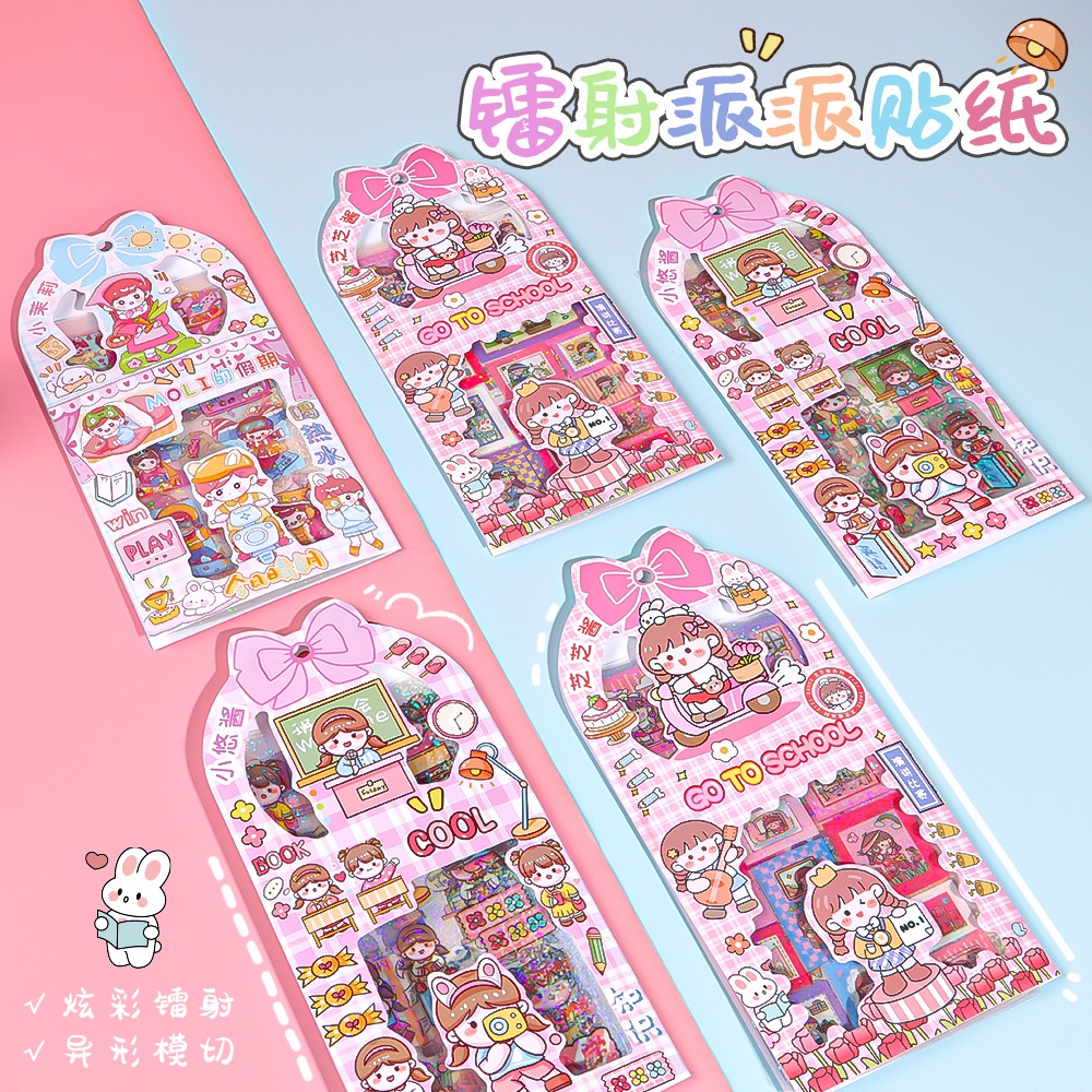 

(Yunita) (4 LEMBAR) MOLI STICKER BLING-BLING AESTHETIC KARTUN JEPANG/ SET STIKER KARTUN JEPANG WATERPROFF