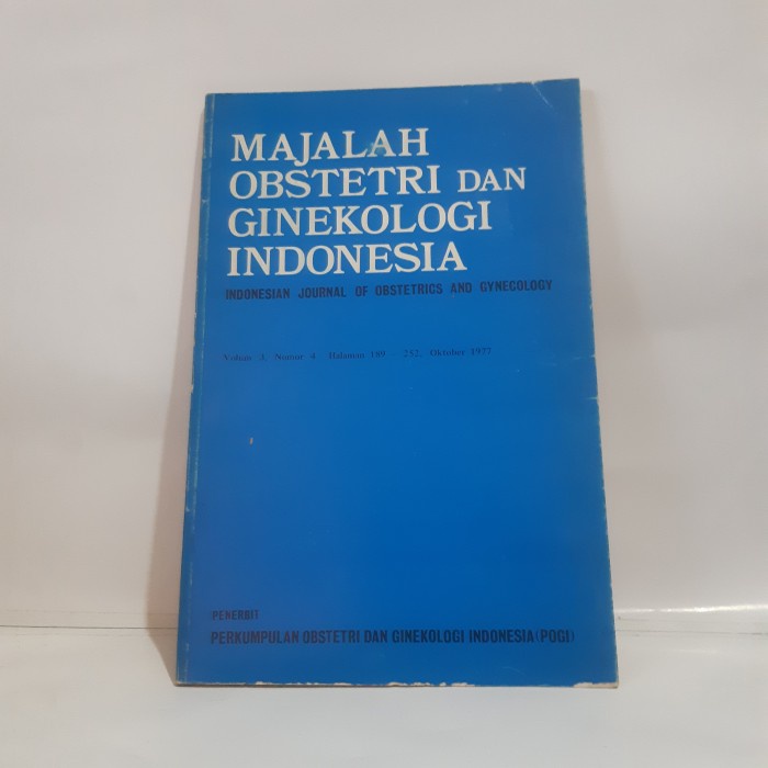 MAJALAH OBSTETRI GINEKOLOGI INDONESIA OKTOBER 1977 #OXL