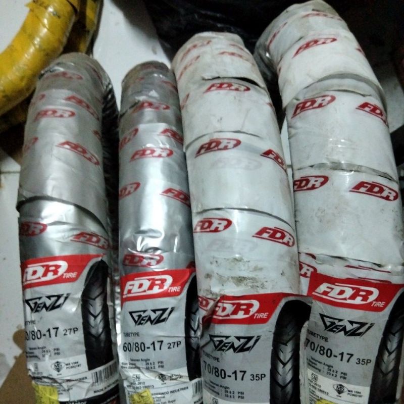 Ban Luar FDR GENZI Tube Type (60/80 - 70/80) Ring 17 Tubetype Ban Sepeda Motor Bebek Sport Kecil Don