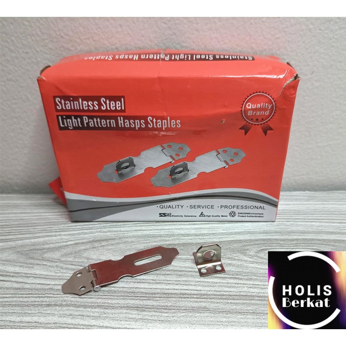 Overpal Lurus Kecil / Kunci Pintu Overval Stainless 2 , 2 1/2 , 3 Inch - 2 Inch