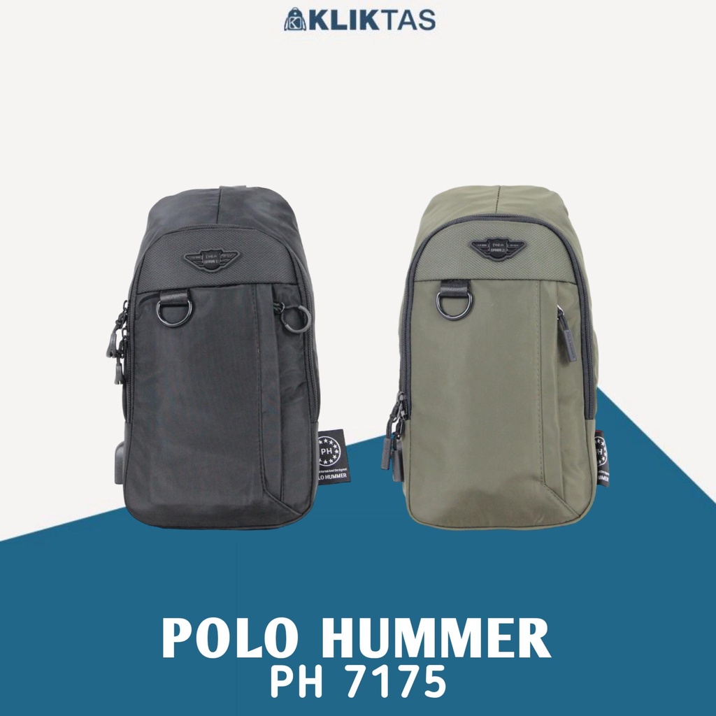 Tas Selempang Pria Polo Hummer 7175 Sling Bag Laki Premium Tas Bahu