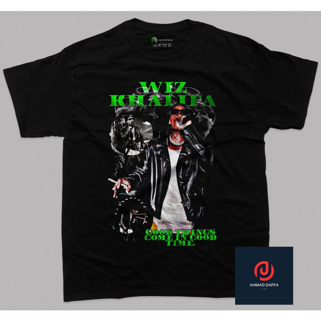 VINTAGE - Wiz Khalifa T-Shirt - Baju - Kaos - Baju Kaos Vintage - Cotton Combed 24s