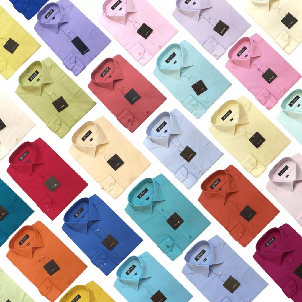 Kemeja ALISAN POLOS SLIMFIT lengan panjang (100% ORI)